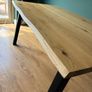 Oak Veneer Dining Table | Industrial Style | 6 Seater Image 3