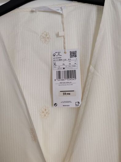 Mango BNWT cream dress