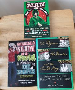 3 Poker Books Bundle - Ungar, Amarillo Slim, Professor Banker Suicide King