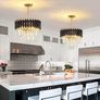 Black and Gold Crystal Chandelier Pendant Light, Small Modern Crystal Chandelier for Entryway, Corridor, Balcony, Porch, Restaurant, Door Opening, E27 x 3, ?40cm Image 8