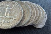 8 Silver America Quarters
