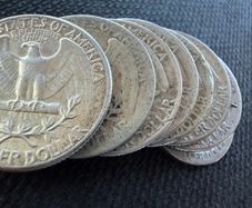8 Silver America Quarters