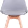 Set of 4 Dining Room Chairs with Solid Beech Legs, Kitchen Chairs, Upholstered Chairs with Backrest, Living Room Chairs, Office Chairs, Image 2