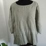 Linen tunic or blouse asymmetric over size large Image 2