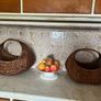 Vintage Wicker Gondola Baskets X 2 Image 2