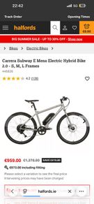 Carrera Subway E Mens Electric Hybrid Bike