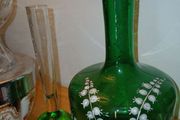 vintage case and glass weight pen holder.  Can be used as a stopper for the vase.