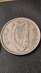 1940 Halfcrown+Shilling set, silver.