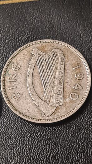 1940 Halfcrown+Shilling set, silver.