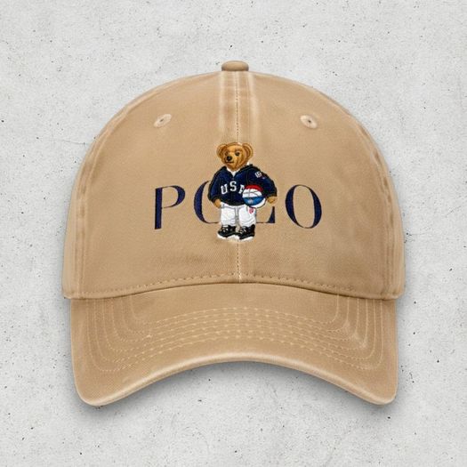 Polo Men's Tan and Cream Hat