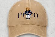 Polo Men's Tan and Cream Hat