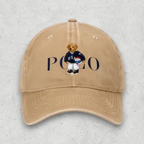 Polo Men's Tan and Cream Hat
