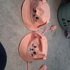 Two Brand New with tags 'Press my paws to move my ears' Sun hats both Age 7-9 years