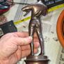 Vintage Mid Century Bronze Figurine Boy Playing Flute Sculpture. Postage available or Collection Image 6