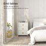 Bedside Table with 3 Drawers - Modern Nightstand - Bedside Cabinet Wooden Fluted Easy to Assemble - Bed Side Table for Bedroom Living Room Small Spaces - 55 x 33 x 30 cm (White) Image 7