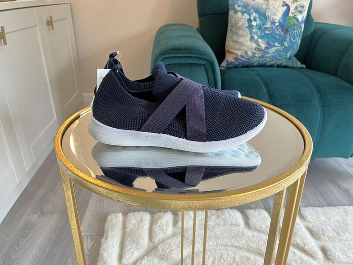 Brand-new Ladies Navy Memory Foam Casual Sneakers from Tex