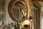Various oval mirrors in an antique style