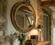 Various oval mirrors in an antique style