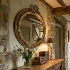 Various oval mirrors in an antique style