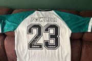 Robbie Fowler signed Liverpool away jersey