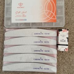 Nail Files, Nail Tips and Glue