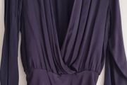 Navy plunge bodysuit