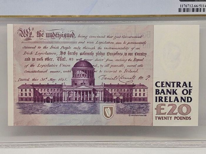 Ireland 1996 20 Pounds Banknote Note Replacement O'Connell PCGS Gem Unc 66PPQ