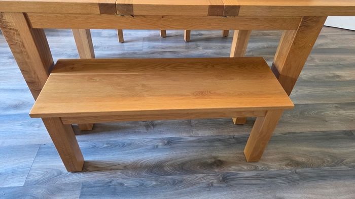 Premium Solid Oak Butterfly Extendable Dining Set Bench & Chairs