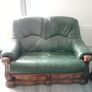 Calfskin Patent leather couches in deep green Image 8