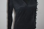 Lipsy London long sleeve dark grey/black body suit size UK12 EU40 Postage included