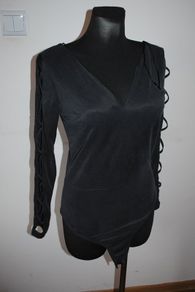 Lipsy London long sleeve dark grey/black body suit size UK12 EU40 Postage included