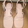 BNWT Stradivarius Nude Pink Platform Block Heels (10cm) Image 4
