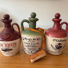 Vintage Ceramic Whiskey Jars x 3