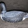 Vintage Duck figurine black & white, carved Wood Look Image 2