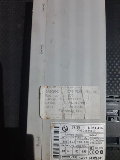 BMW 5 E60 CAS Car Access Control Module 6981416