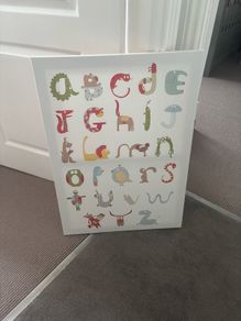 ABC canvas picture frame