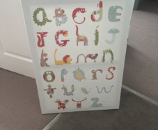 ABC canvas picture frame