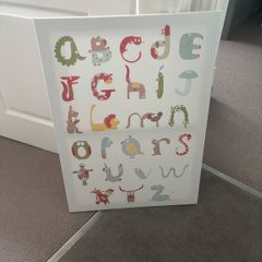 ABC canvas picture frame