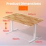 Standing Desk with USB Charging Port, 140 x 80 cm, 4 Preset Height Settings Image 8
