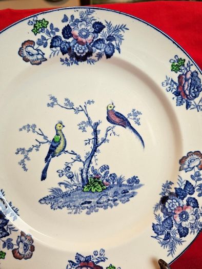 Wood &  Sons Oriental Birds Plate England, c. 1914-1924