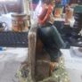 Vintage 1972 Naturecraft Stoneware Figurine, Titled Celebration, depicting an elderly couple sitting on a bench Image 4