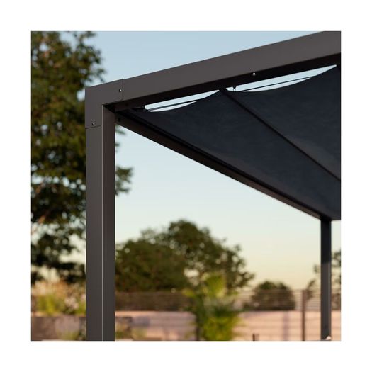 Pergola 3.5 x 2.6 with awning     very strong and thick only one left big discount  with manual awning the best offert. Will buy.