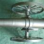 Vintage Brass Cannon with  barrel and brass wheels - Military History - 8" Image 9