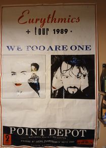 Eurythmics, "we too are one" poster,cassette,  September 1989
