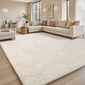Rugs Living Room 120x160,3D Cream Area Rugs for Bedroom,Extra Large Rugs for living room,Machine Washable Anti Slip Short Pile Rug Carpets Mat for Kids Room Bedroom
