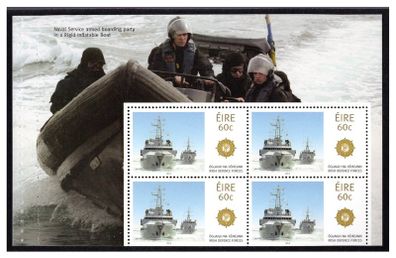 2013 Ireland Irish Defence Forces Commemorative Stamp Booklet Pane featuring Frigates Mint Never Hinged (MNH). Hibernian HP227