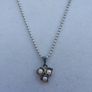 Vintage Sterling Silver 925 Faux Pearl  Pendant 18" Necklace 3,55g Image 2