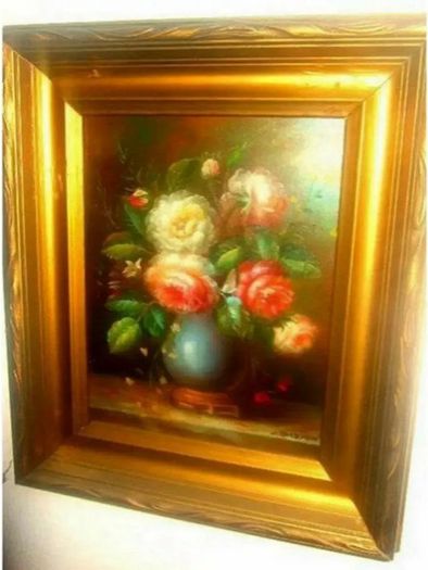 Vintage Victorian Oil Siigned 'C. Josephin'