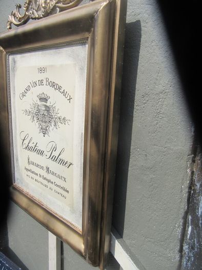 wine sign advert metal