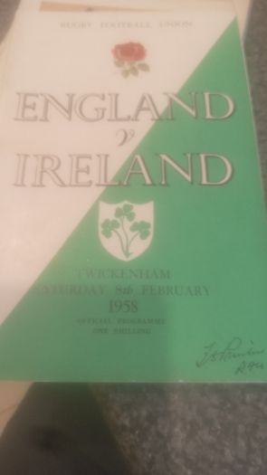 Rare Irish Rugby Programmes